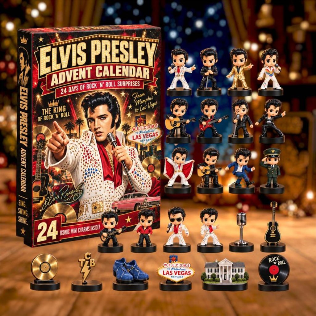 Elvis Presley Graceland Advent Calendar 2026 24 Days Christmas Countdown Ornaments Elvis Merch