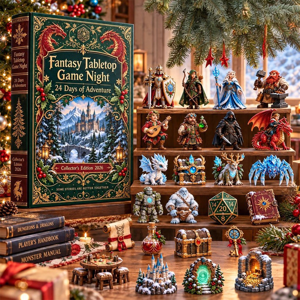 Fantasy Tabletop Game Night Advent Calendar 2026 24 Days Christmas Countdown Ornaments Fan Gifts