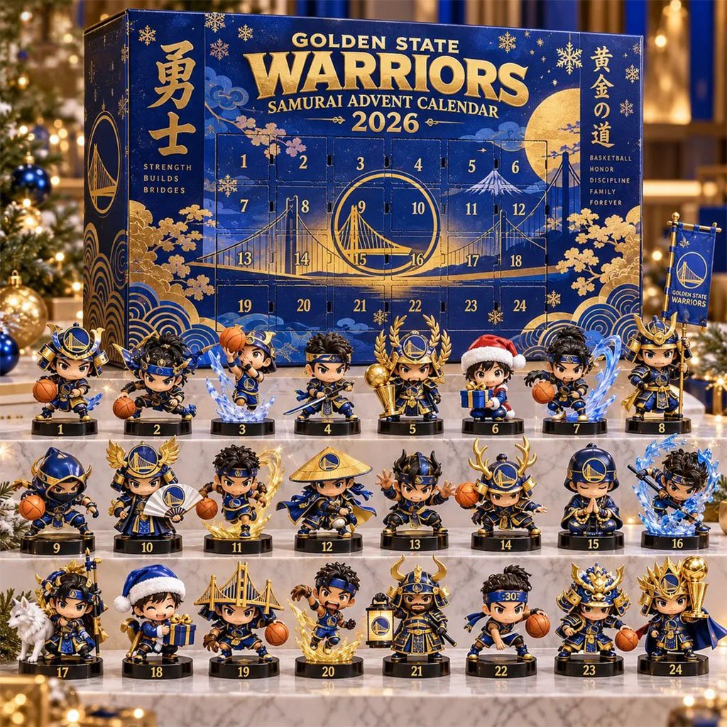 Golden State Warriors Samurai Advent Calendar 2026 Christmas Tree Ornaments Warriors Merch