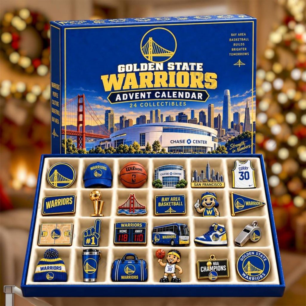 Golden State Warriors Stephen Curry Advent Calendar Xmas Tree Ornaments Warriors Merch