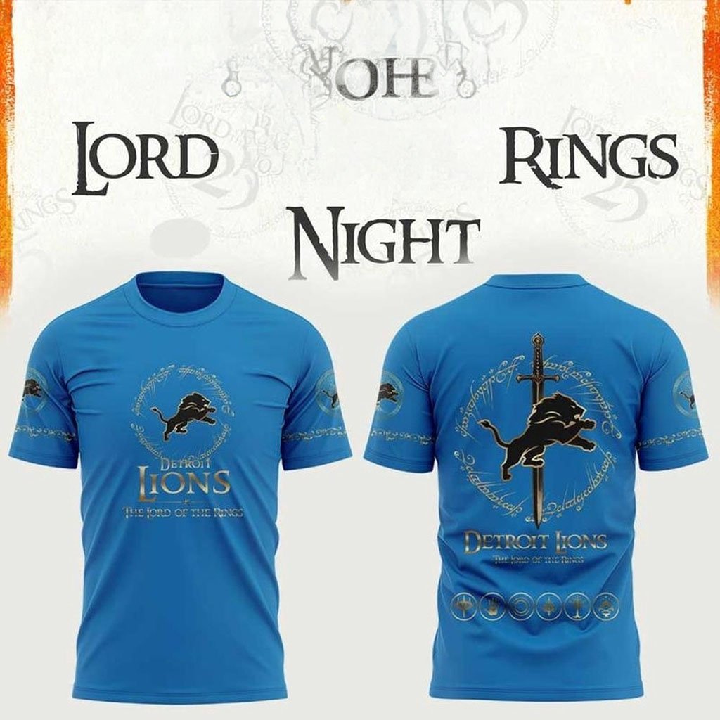Detroit Lions x The Lord of the Rings 2026 Shirt Detroit Lions Merch Football Fan Gift Ideas
