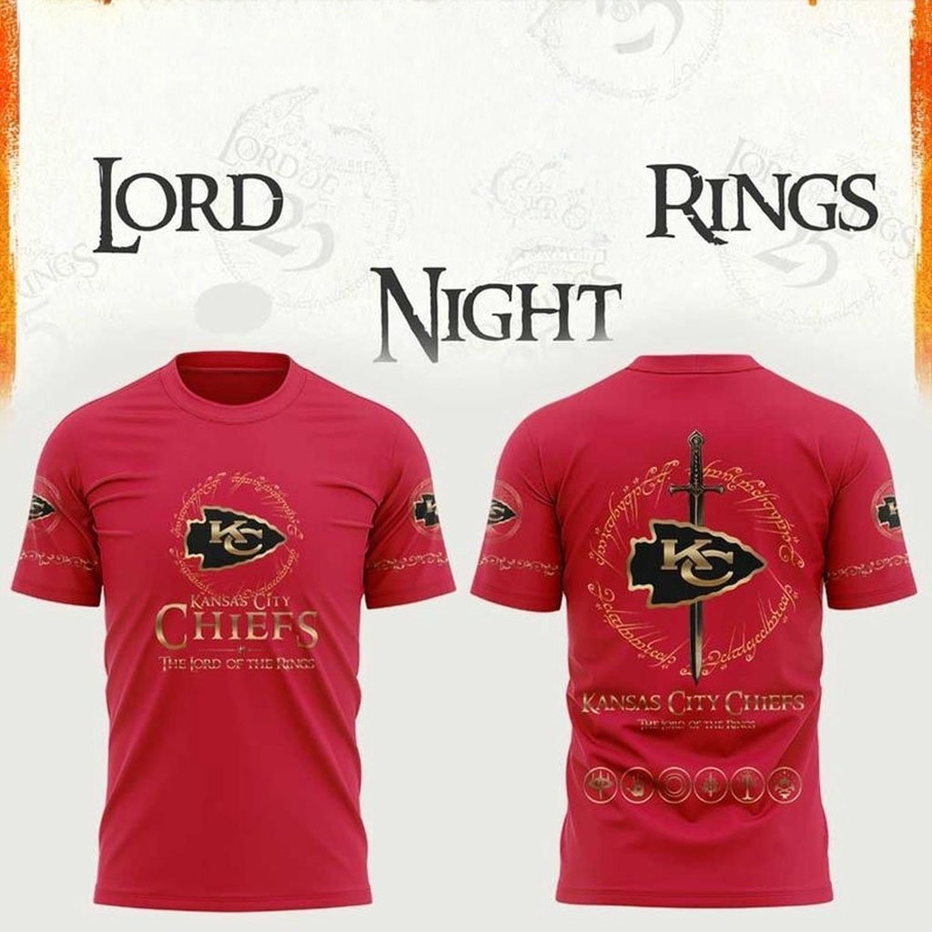 Kansas City Chiefs x The Lord Of The Rings 2026 Red Shirt KC Chiefs Merch Gifts For Husband