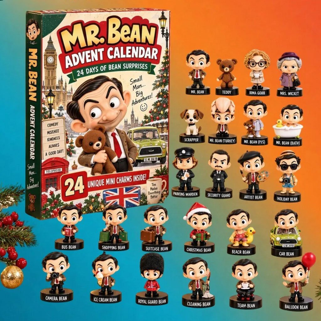 Mr Bean Cartoon Character Advent Calendar 2026 24 Days Christmas Ornaments Gifts For Mr Bean Fans