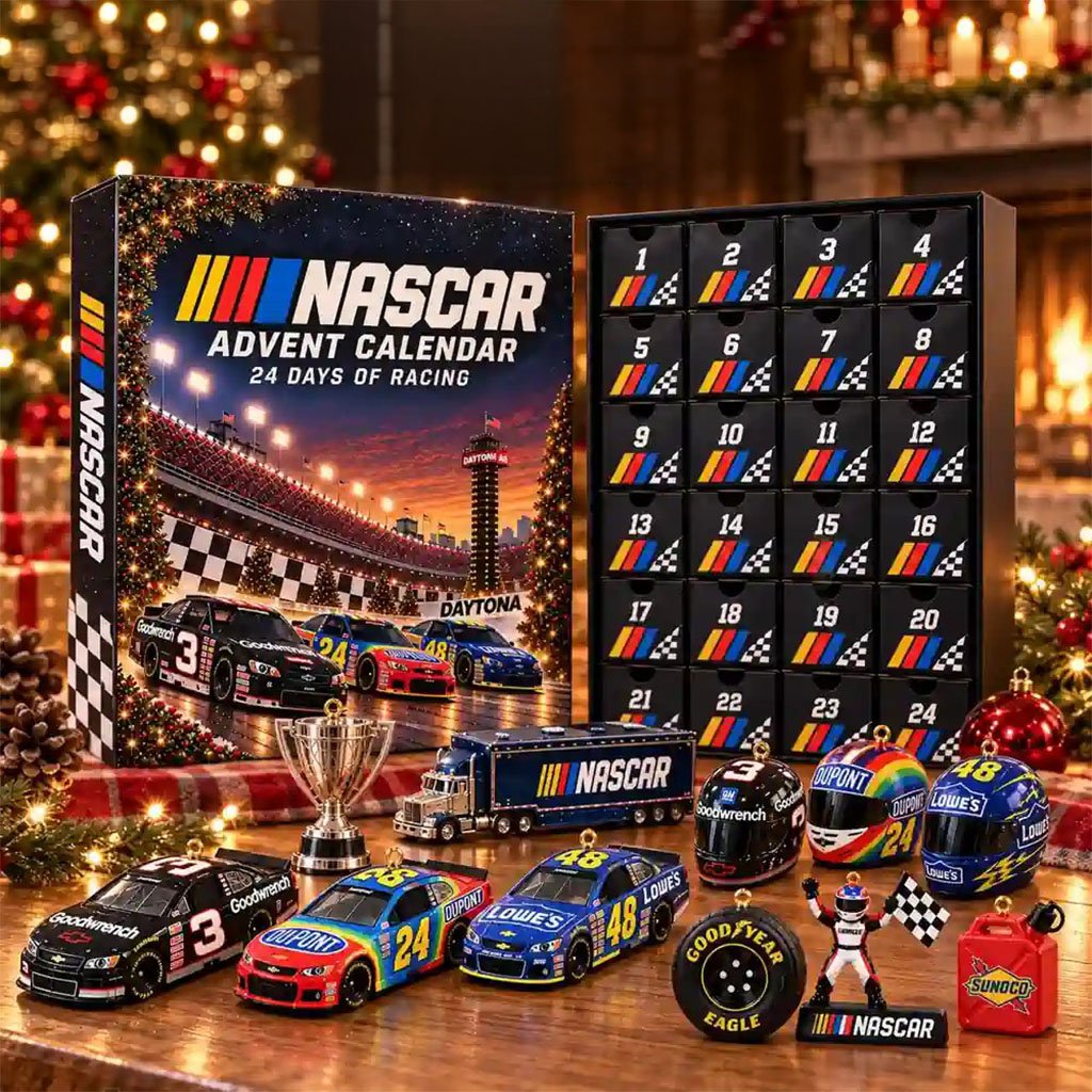 NASCAR Famous Legend Drivers Advent Calendar 2026 24 Days Christmas Countdown Racing Ornaments