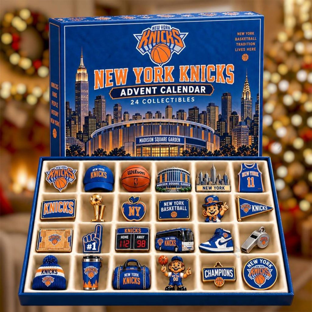 New York Knicks Basketball Advent Calendar 24 Days Christmas Countdown Ornaments NY Knicks Merch