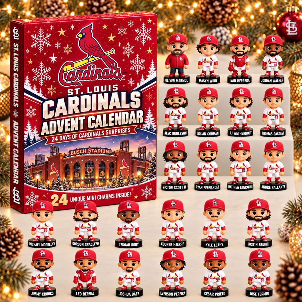 St Louis Cardinals Advent Calendar 2026 24 Days Christmas Countdown Baseball Ornaments Fan Gifts