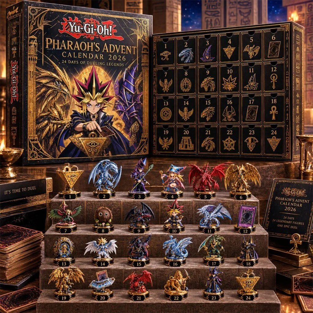Yu Gi Oh Pharaoh's Advent Calendar 2026 Dueling Legends 24 Days Christmas Countdown Ornaments