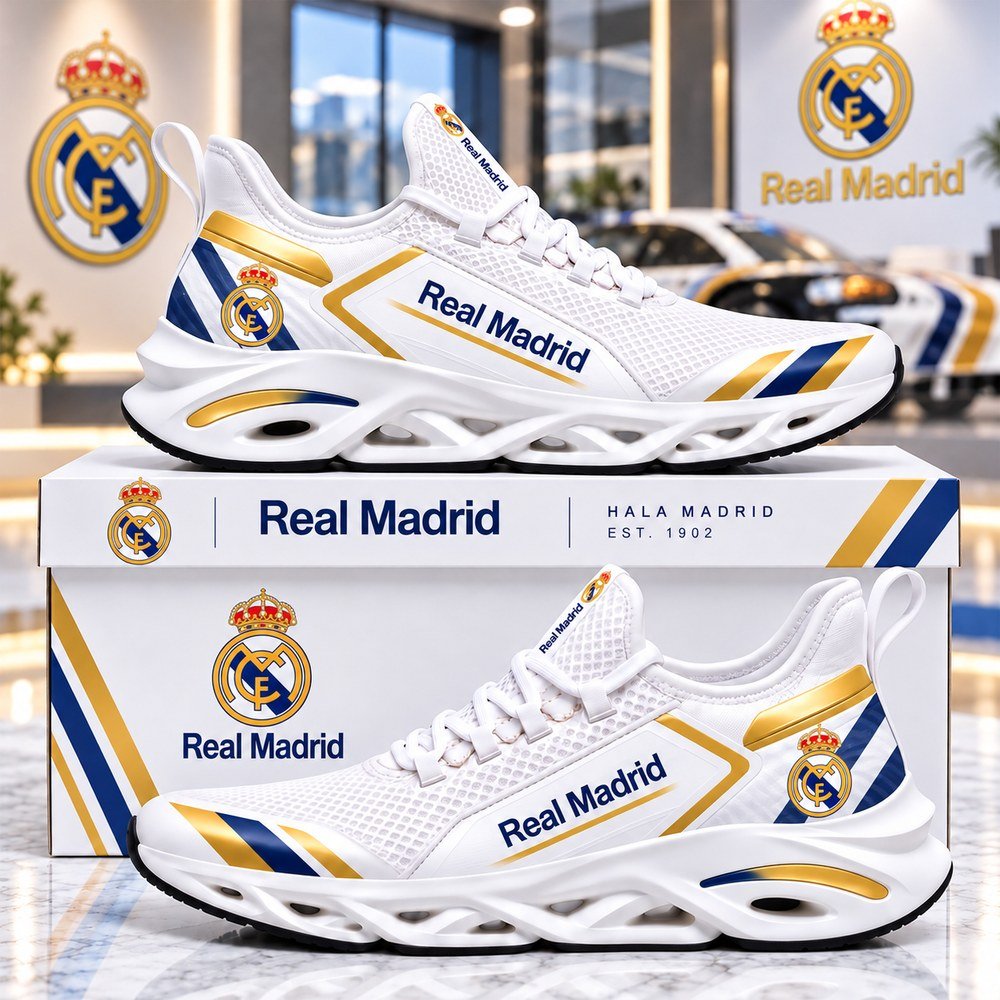 Real Madrid Merch Real Ultra-Boost Sport Chunky Sneaker Real Madrid Footwear Football Gifts For Fans