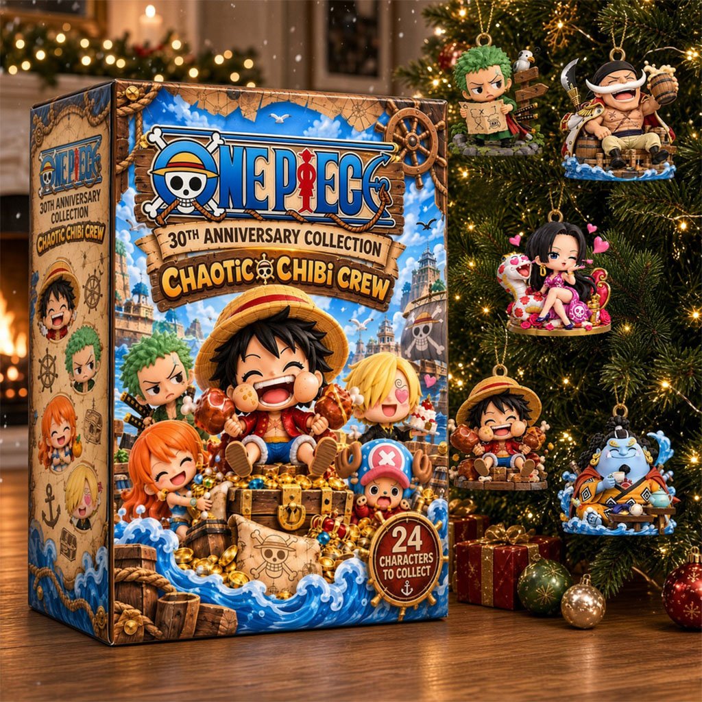 One Piece 30th Anniversary Advent Calendar 24 Chibi Anime Christmas Ornaments Gifts For Fans