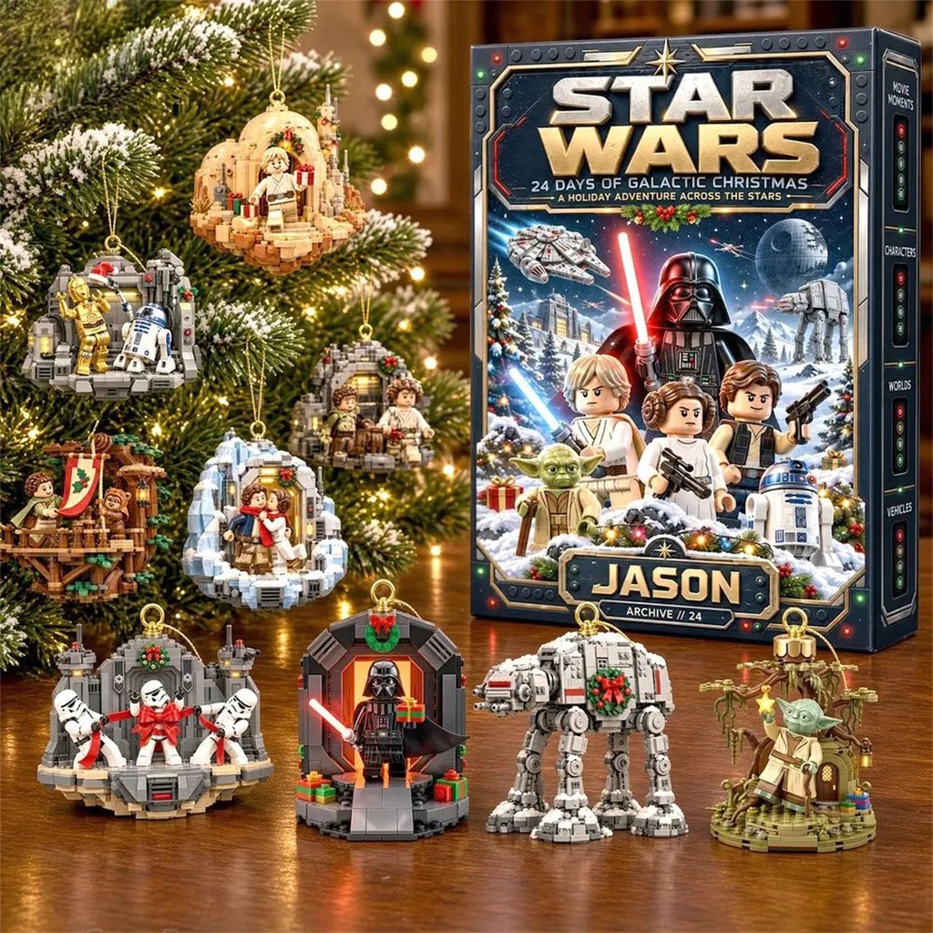 Star Wars 24 Days of Galactic Christmas Advent Calendar 2026 Christmas Countdown Hanging Ornaments
