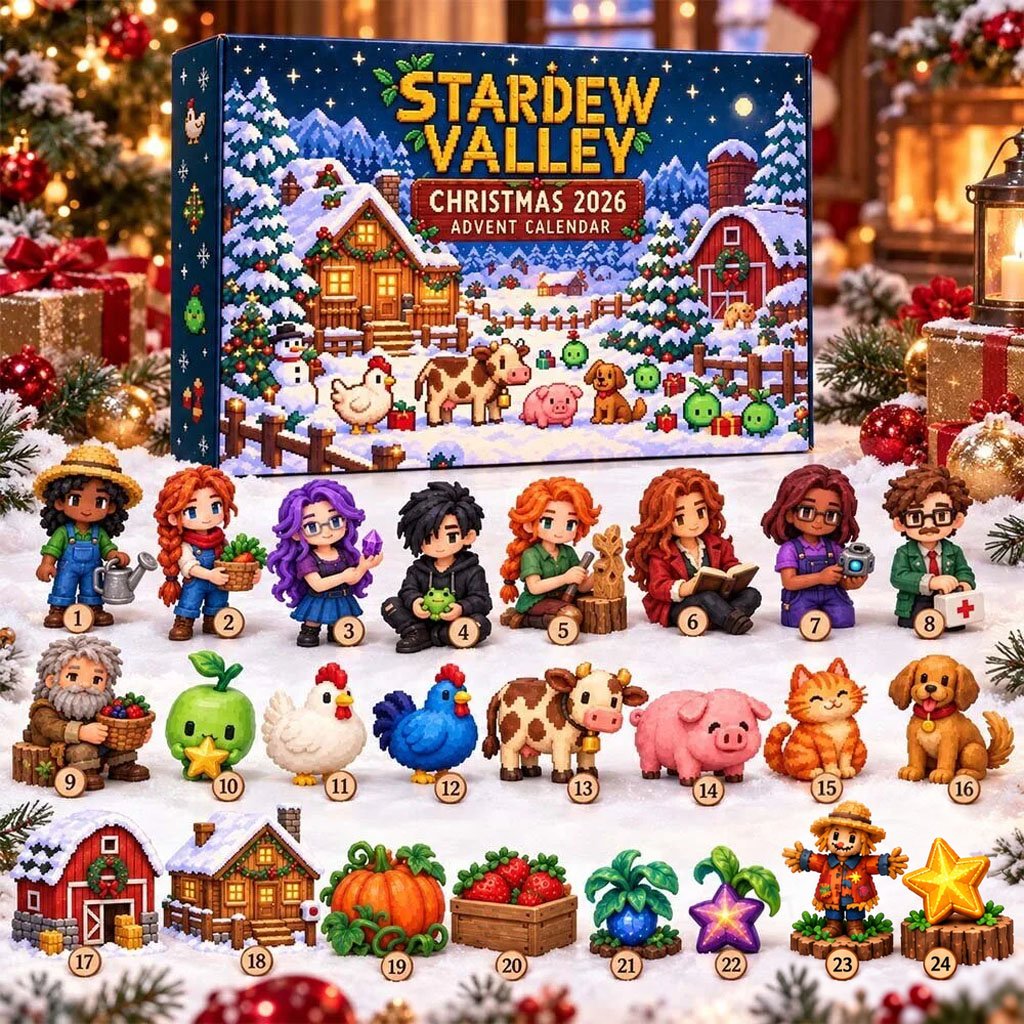 Stardew Valley Christmas 2026 Advent Calendar Gaming Xmas Ornaments Stardew Valley Merch