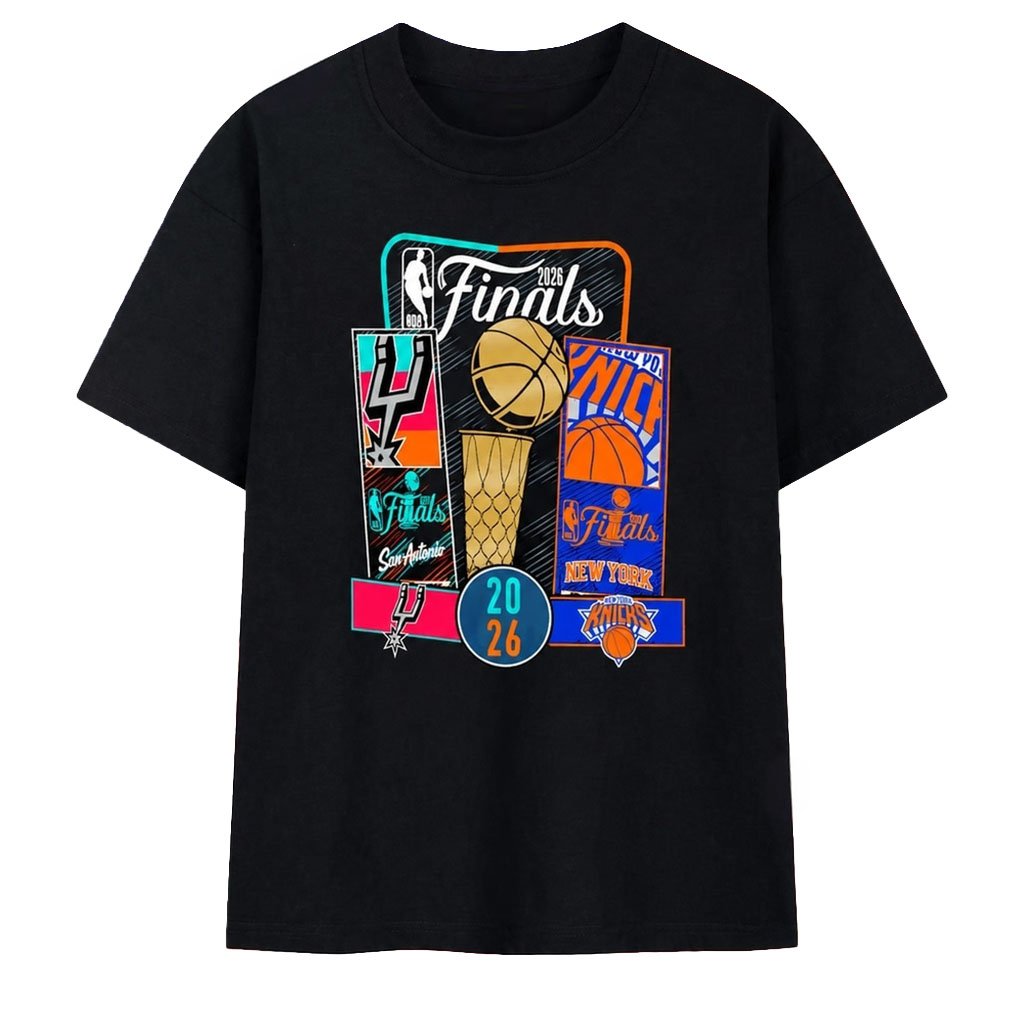 2026 San Antonio Spurs vs New York Knicks Finals Ticket Matchup T-Shirt Gift For Basketball Fan