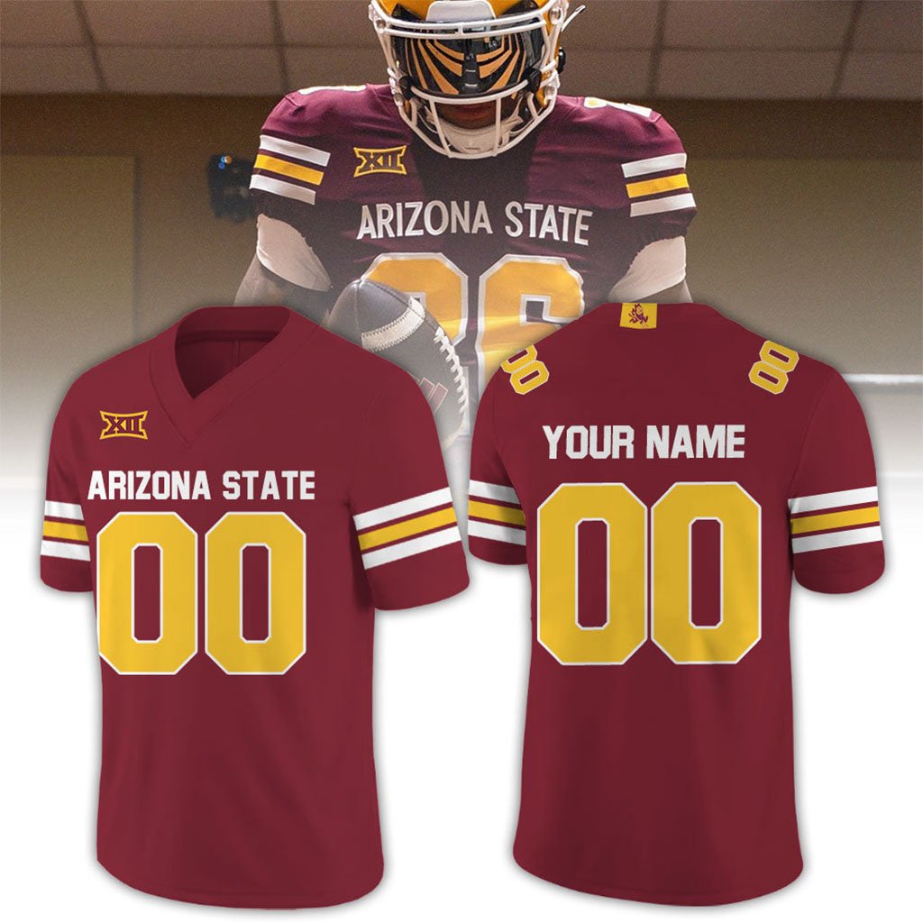 Arizona State Sun Devils 2026 Strategy Personalized Football Jersey