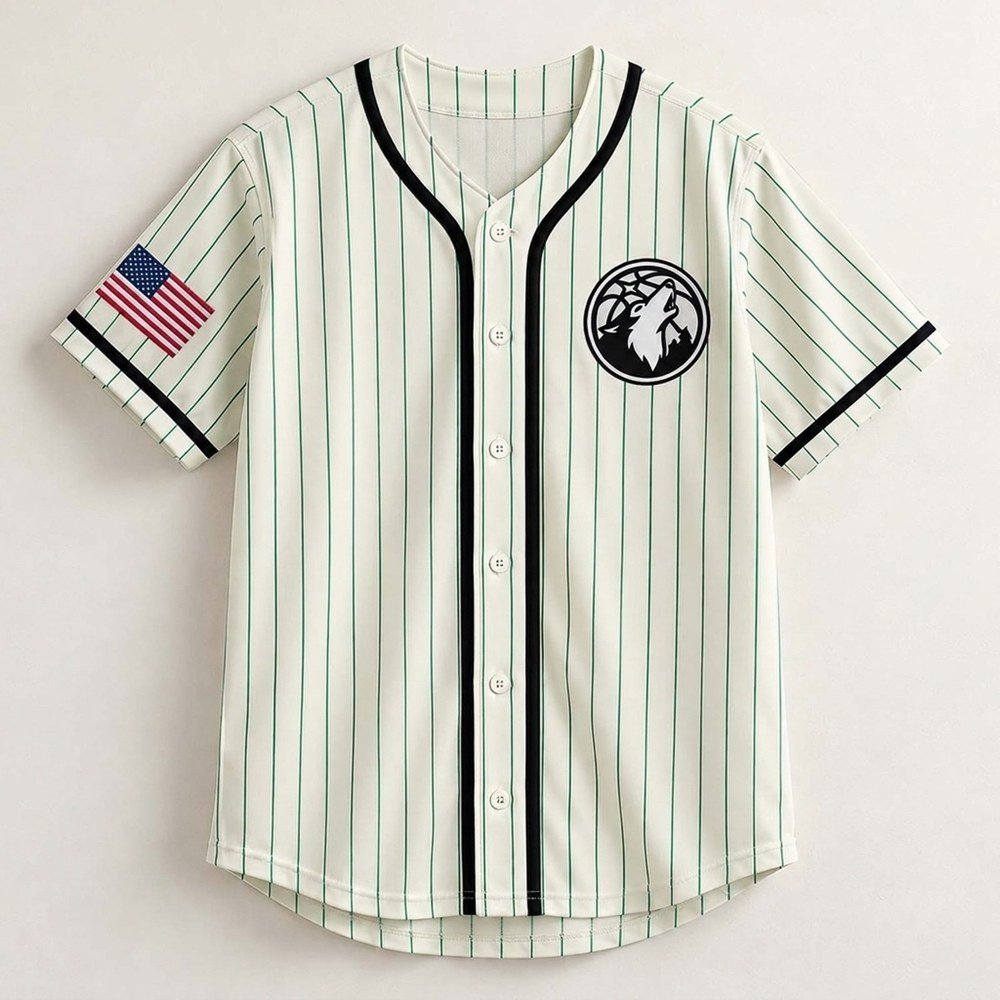 Minnesota Timberwolves Merch Military Appreciation Baseball Jersey Minnesota Timberwolves Outfit