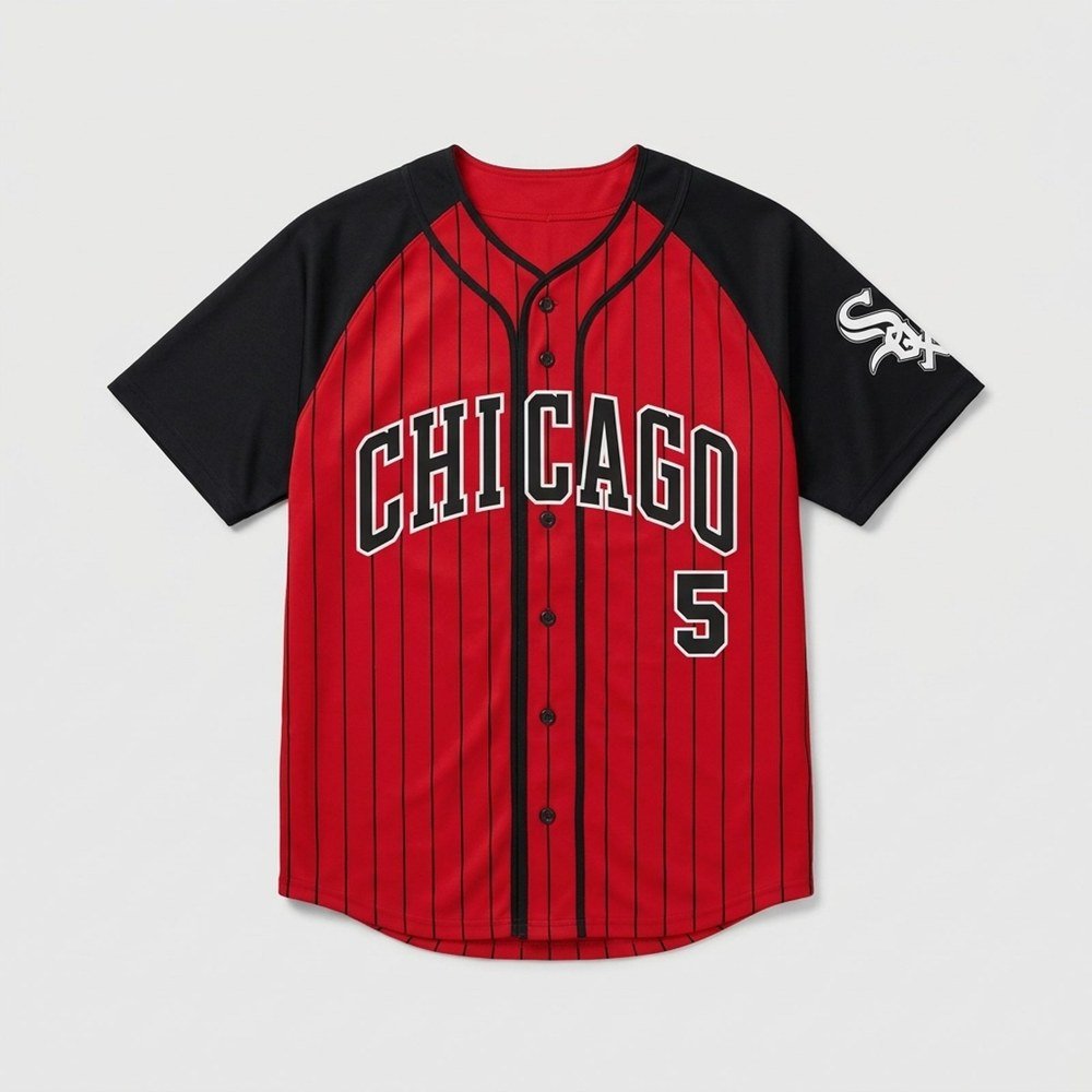 Matas Buzelis Chicago Bulls Merch White Sox Crossover Baseball Jersey Matas Buzelis Outfit