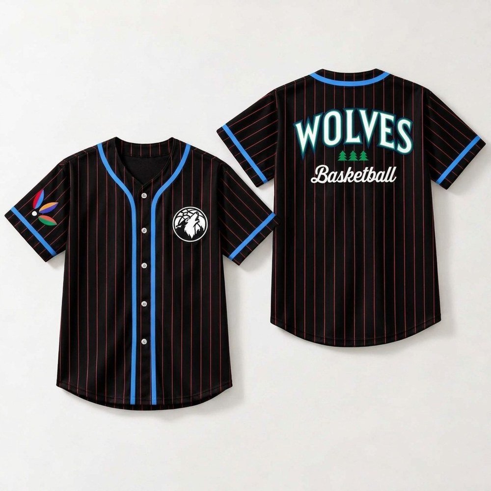 Minnesota Timberwolves Merch Noche Latina Baseball Jersey Minnesota Timberwolves Apparel