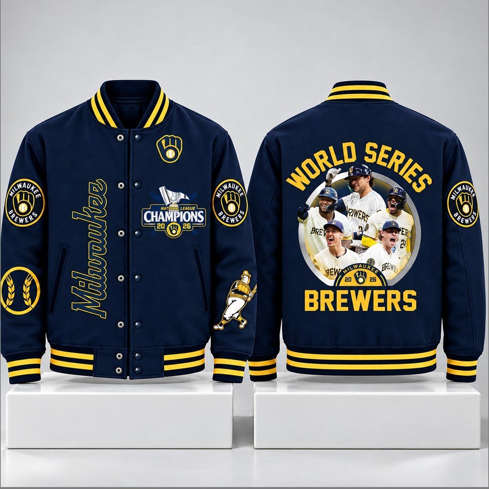 Milwaukee Brewers Merch Brewers 2026 World Series Champions Jacket Gifts For Brew Crew