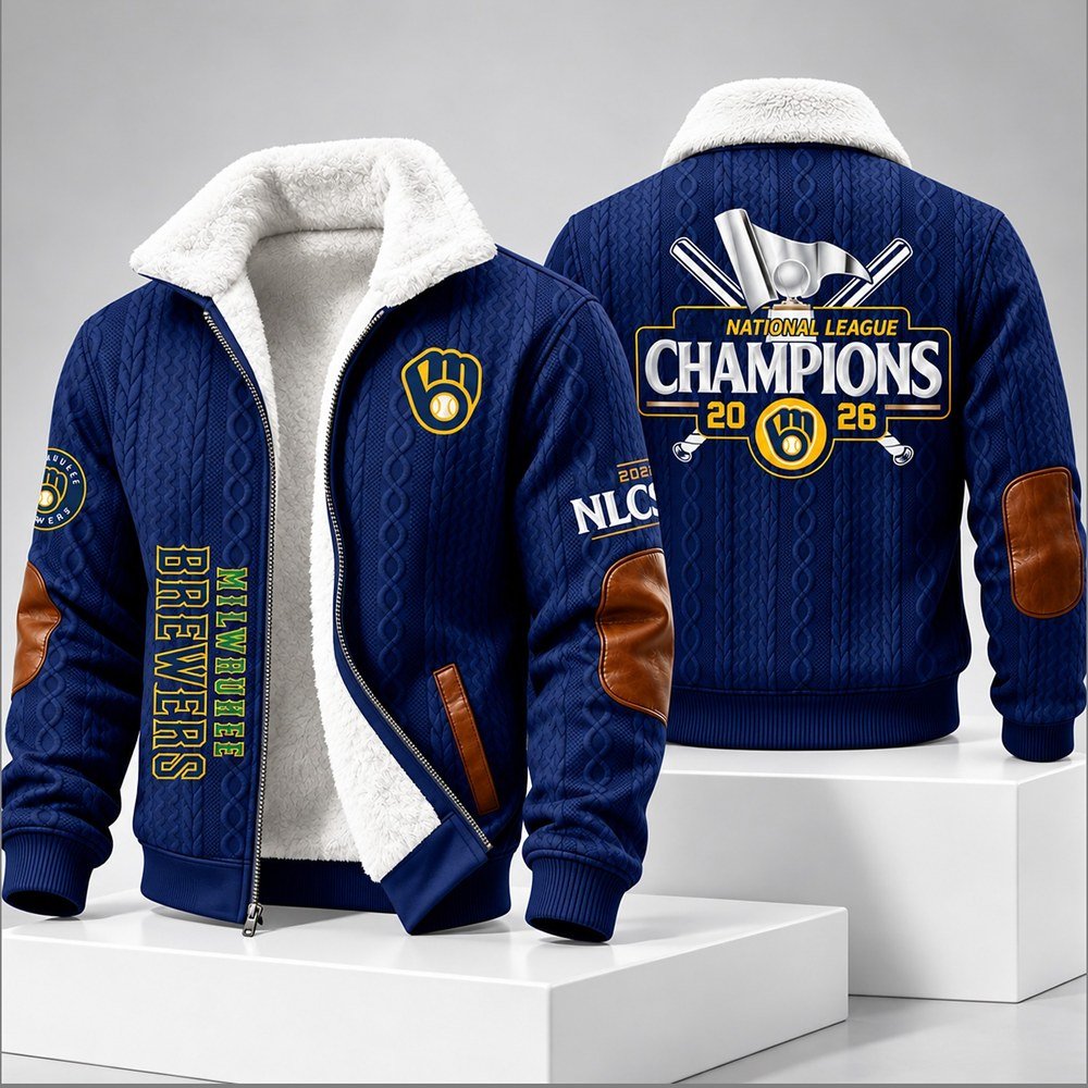 Milwaukee Brewers Merch Brewers 2026 NLCS National League Champions Fleece Jacket Best Gifts