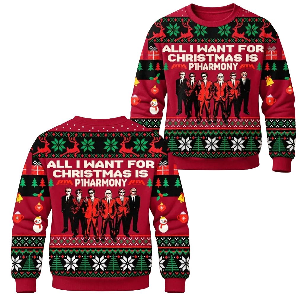 All I Want For Christmas Is P1Harmony Ugly Christmas Sweater Kpop Gear P1Harmony Merch