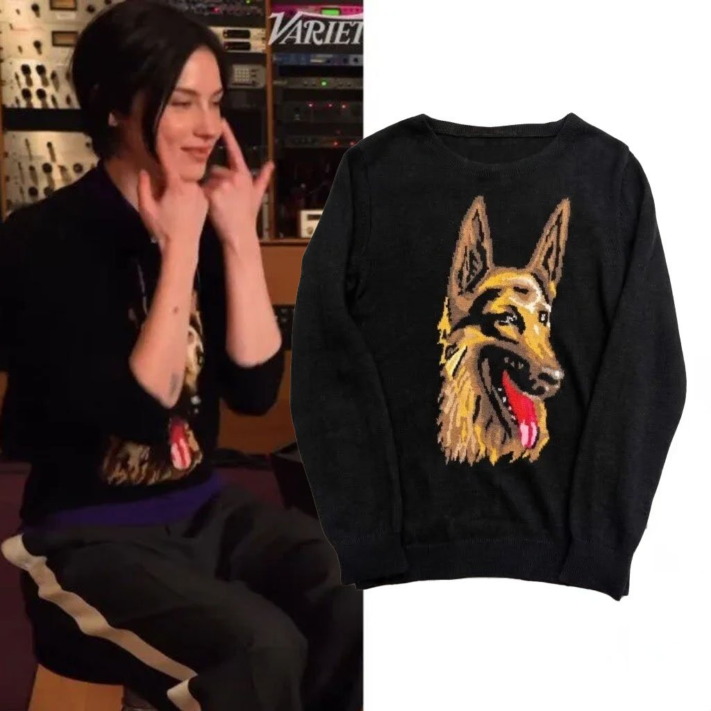 Gracie Abrams By Nicolas Ghesquiere FW 2011 German Shepherd Intarsia Sweater Gift For BFF