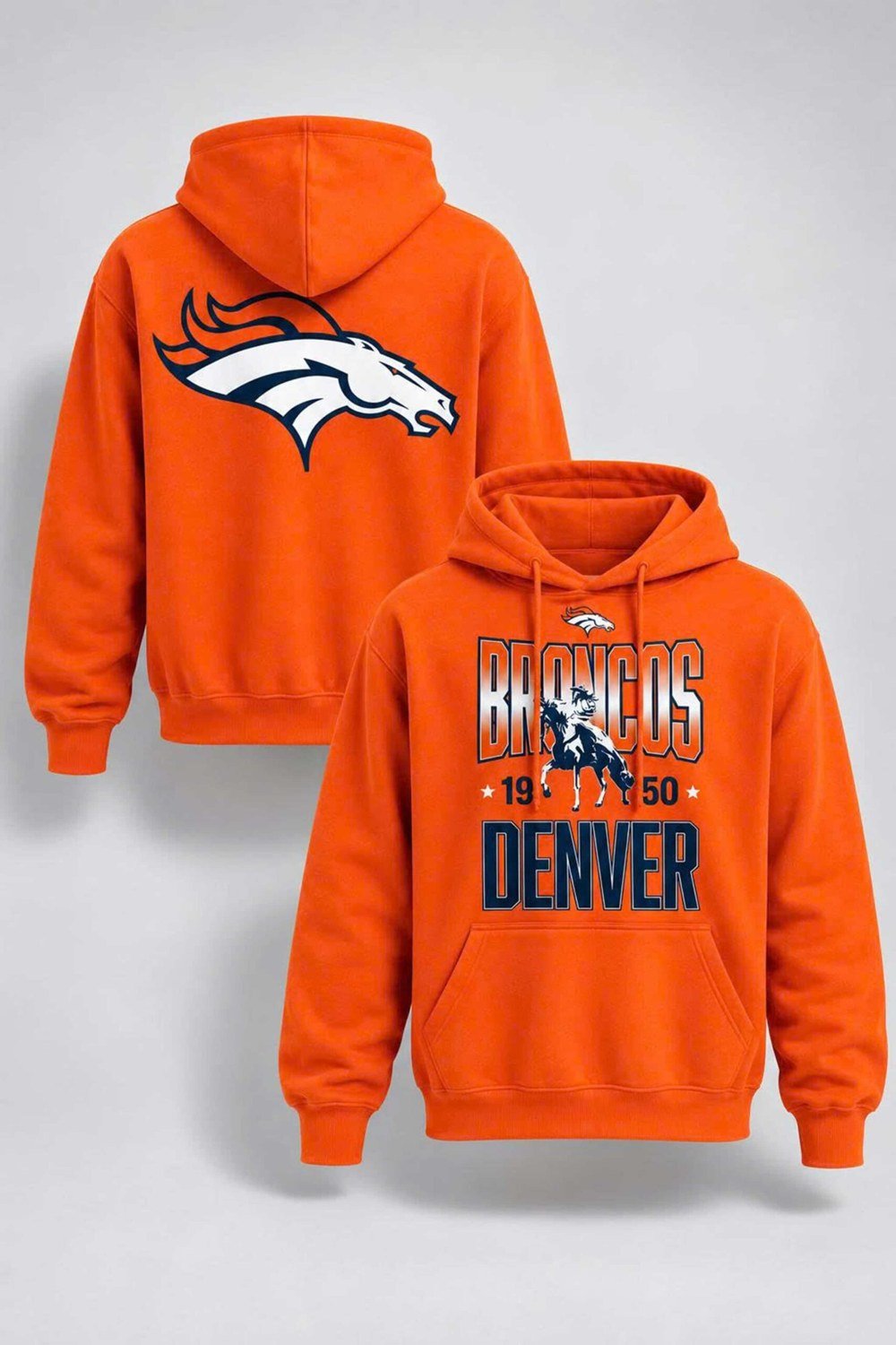 Denver Broncos Merch Throwback Hoodie Deshaun Watson Headwear Football Gifts For Sons