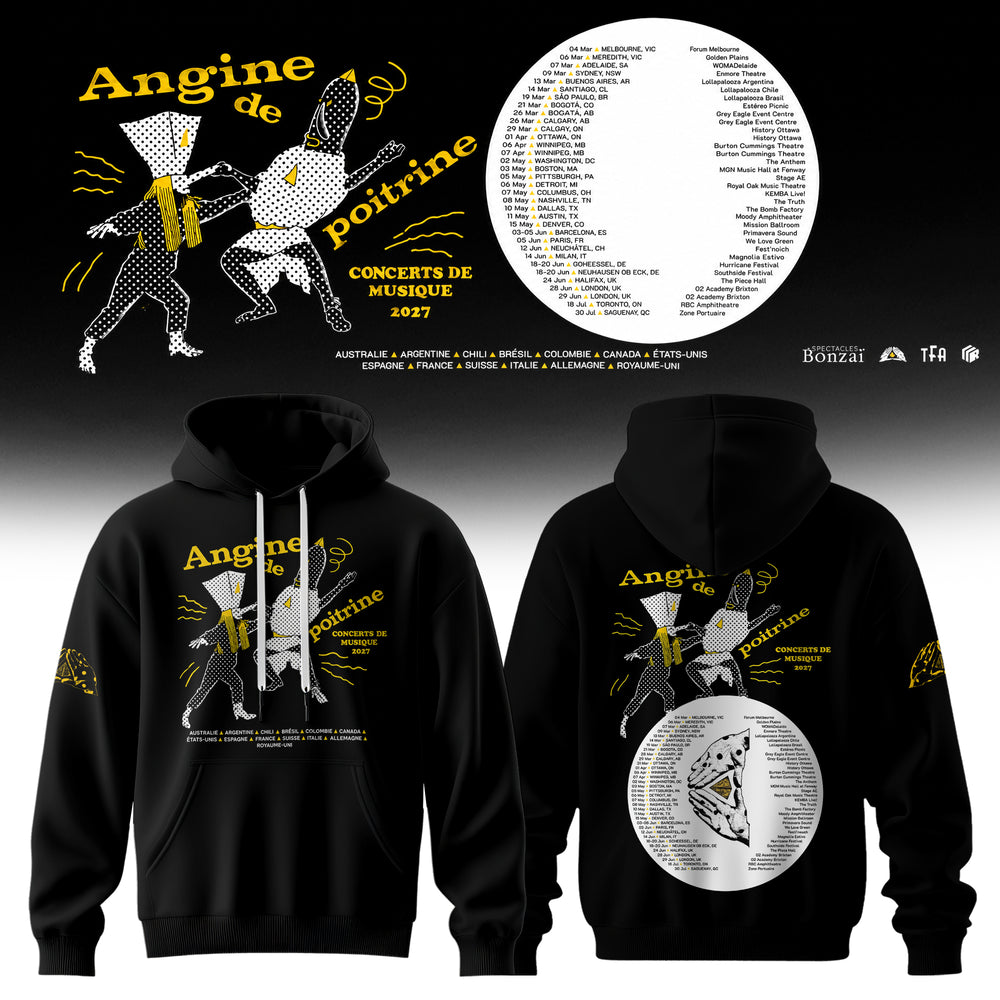 Angine De Poitrine Merch Concerts De Musique 2027 Hoodie Angine De Poitrine Band Apparel