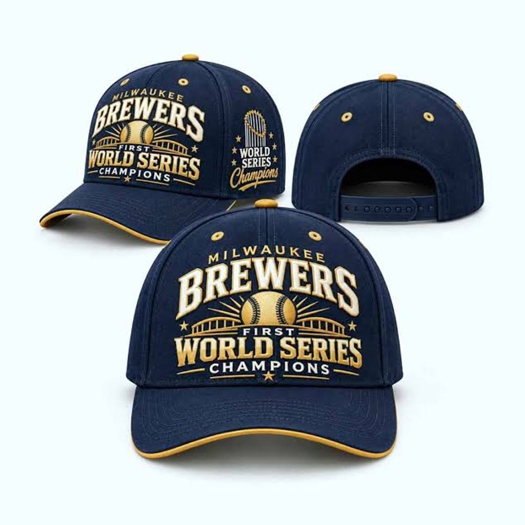 2026 Milwaukee Brewers First World Series Champions Hat Brewers Champions Merch Baseball Gifts