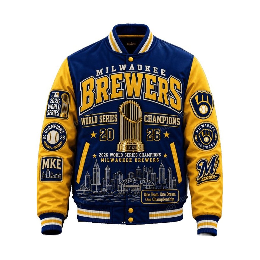 Milwaukee Brewers World Series Champions 2026 Baseball Jacket Brewers Merch Baseball Fan Gifts