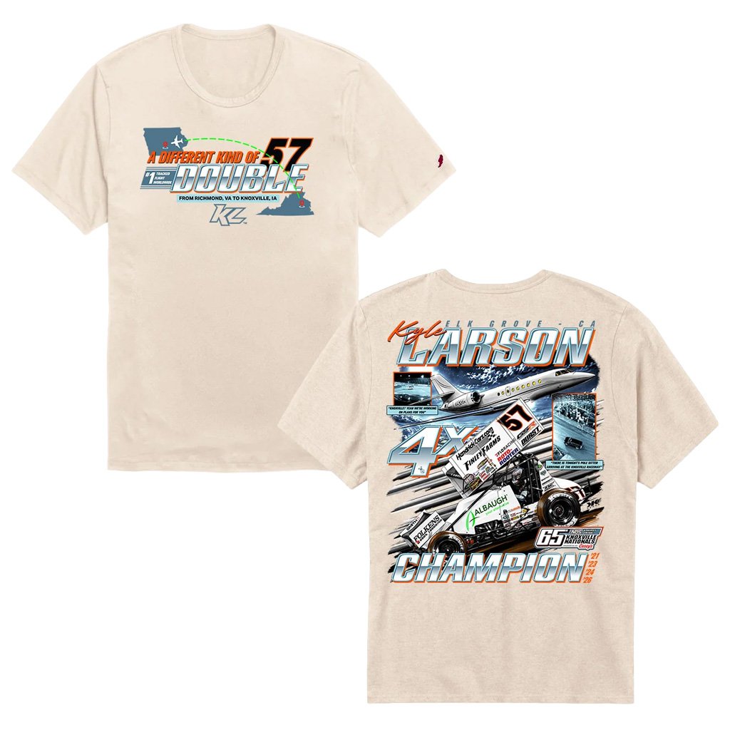 Kyle Larson Merch 2026 A Different Kind of Double T-Shirt 4x Champions Tee NASCAR Fan Gifts