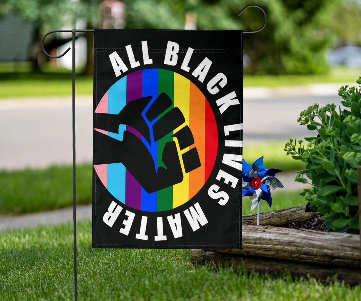 All BLM Black Lives Matter Flag Power First LGBT Rainbow Color Pride ...