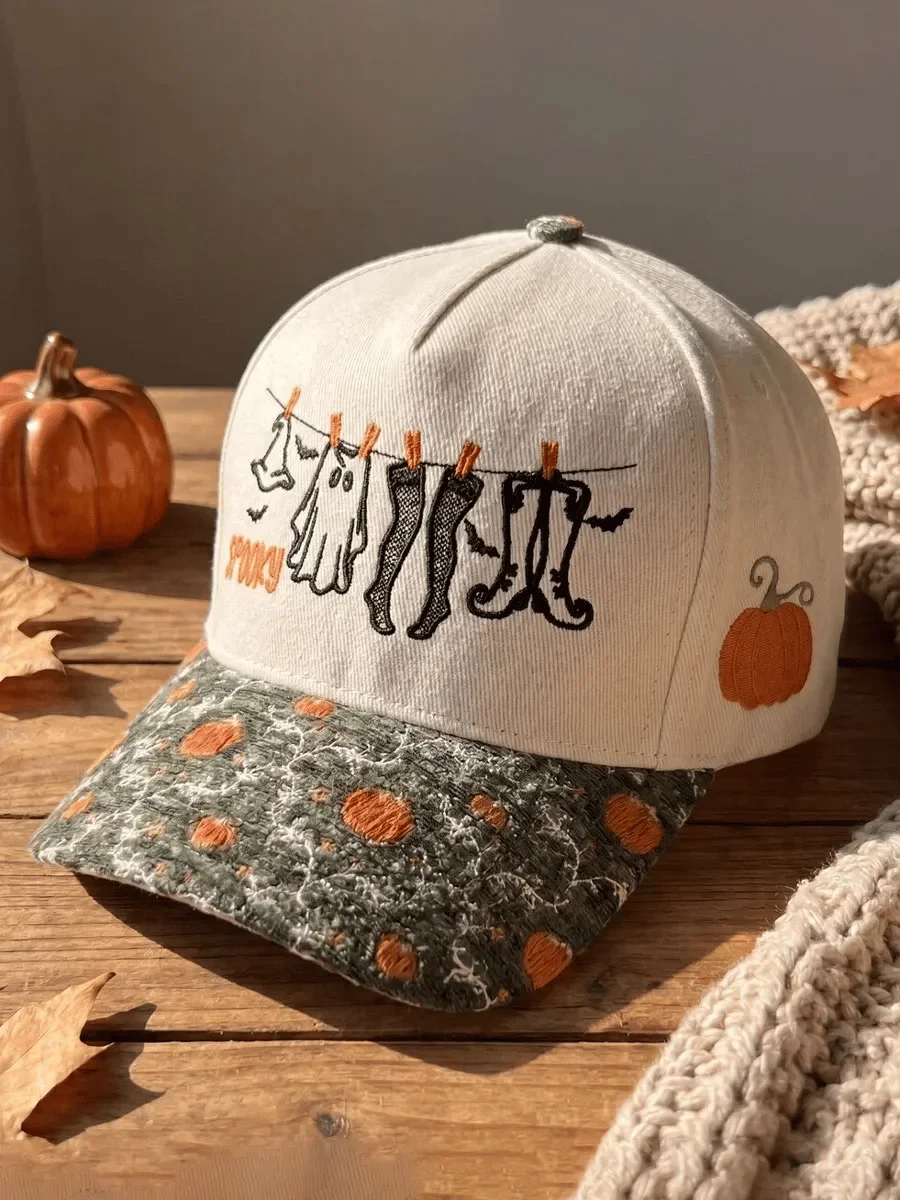 Cute Ghost Trucker Hat Spooky Season Witch Baseball Hat Halloween Gift Ideas