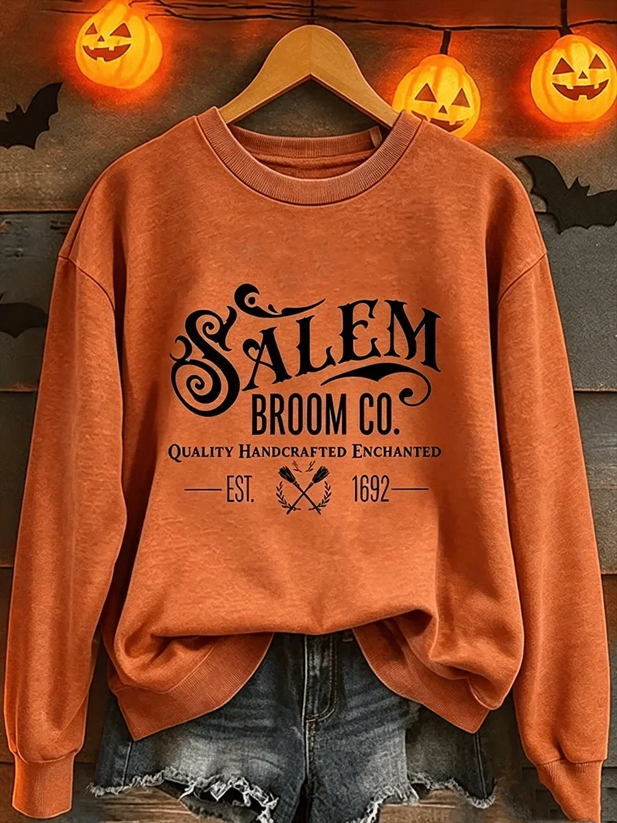 Halloween Salem Broom Co Sweatshirt Halloween Clothing Unique Gift For Mom
