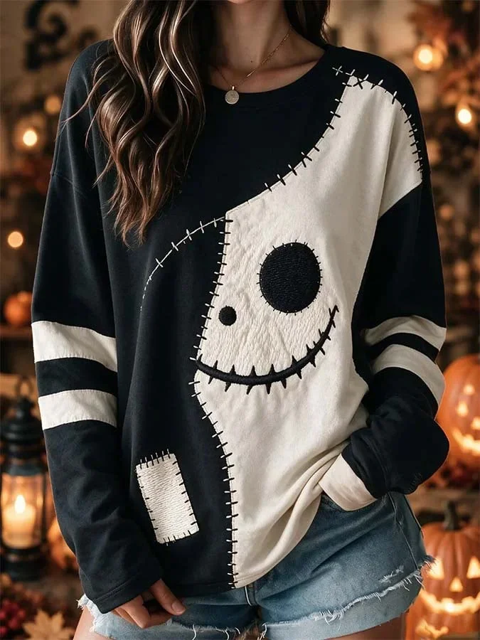 Jack Skellington Halloween Sweatshirt Halloween Clothing Unique Gift For Sister