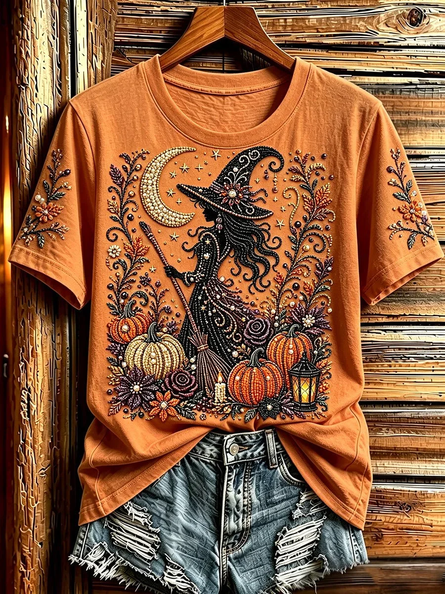 Autumn Halloween Witch Graphic Shirt Halloween Clothes Witch's Gift For Her
