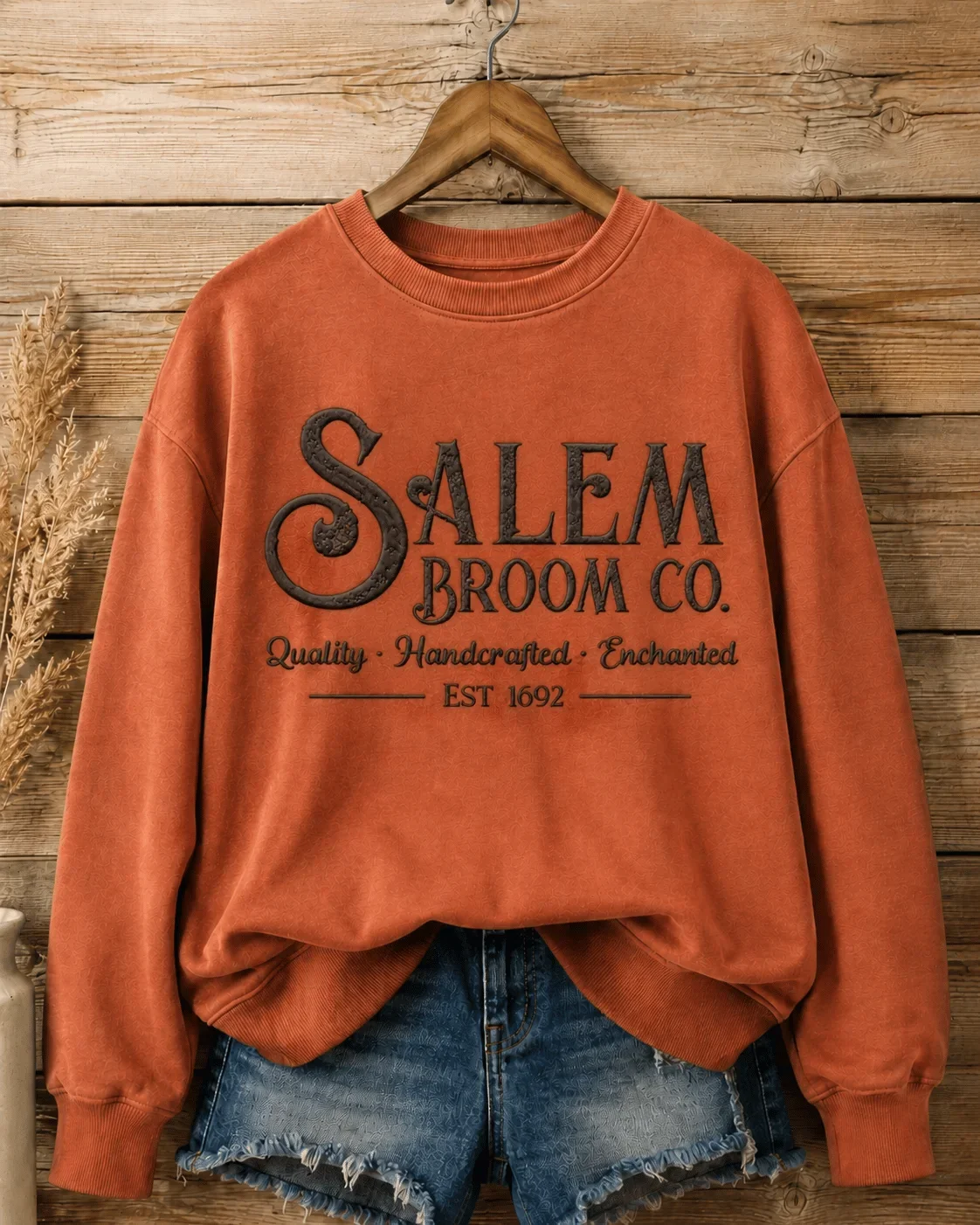 Salem Broom Co Halloween Sweatshirt Holiday Apparel Halloween Gift For Mother