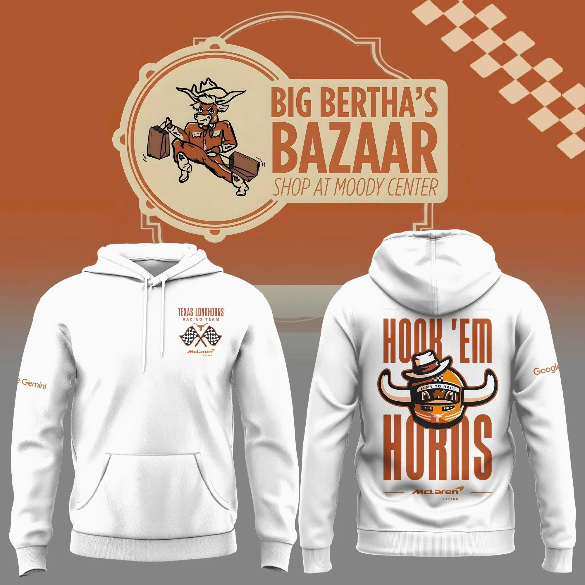 Texas Longhorns Merch x McLaren Racing Head 2 Head Hoodie Great Gifts For Longhorn Nation