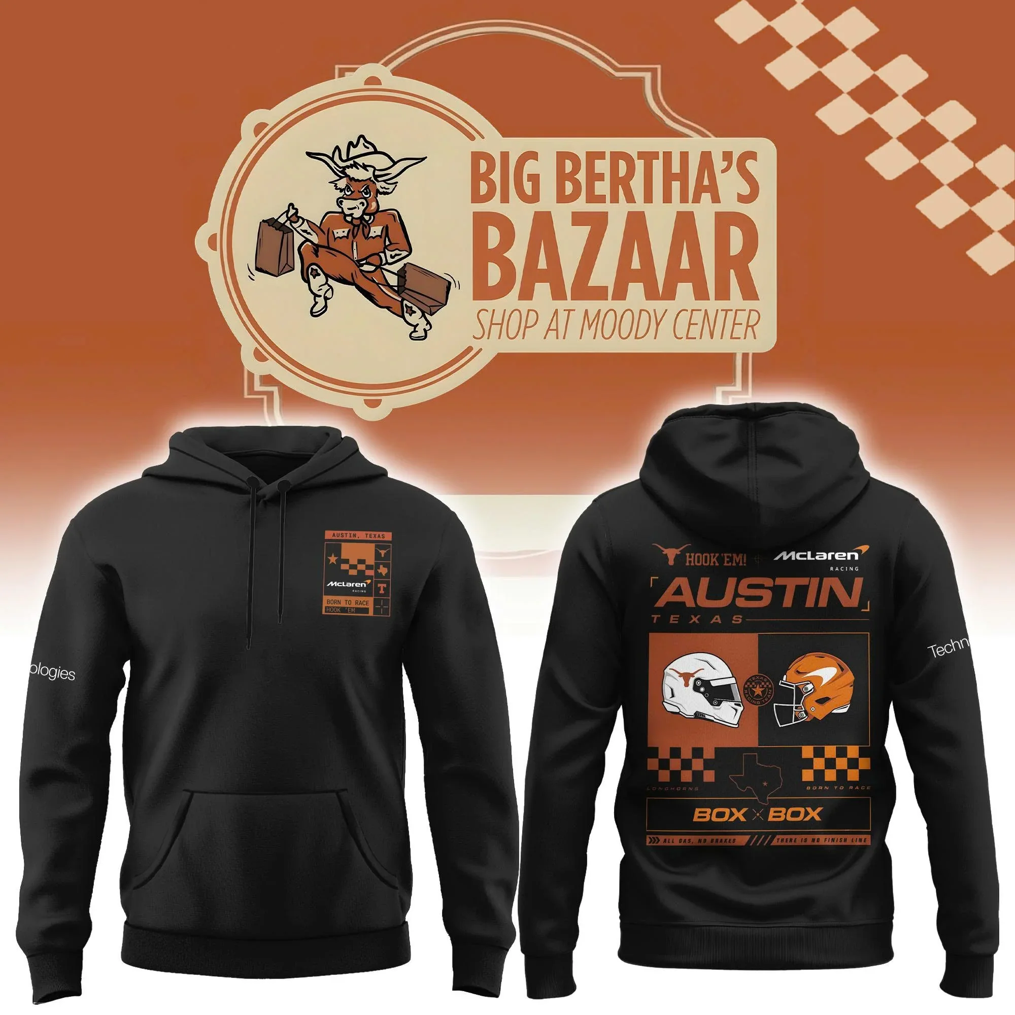 Texas Longhorns Merch X McLaren Outerstuff Head 2 Head Hoodie Texas Longhorns Apparel Fan Gear