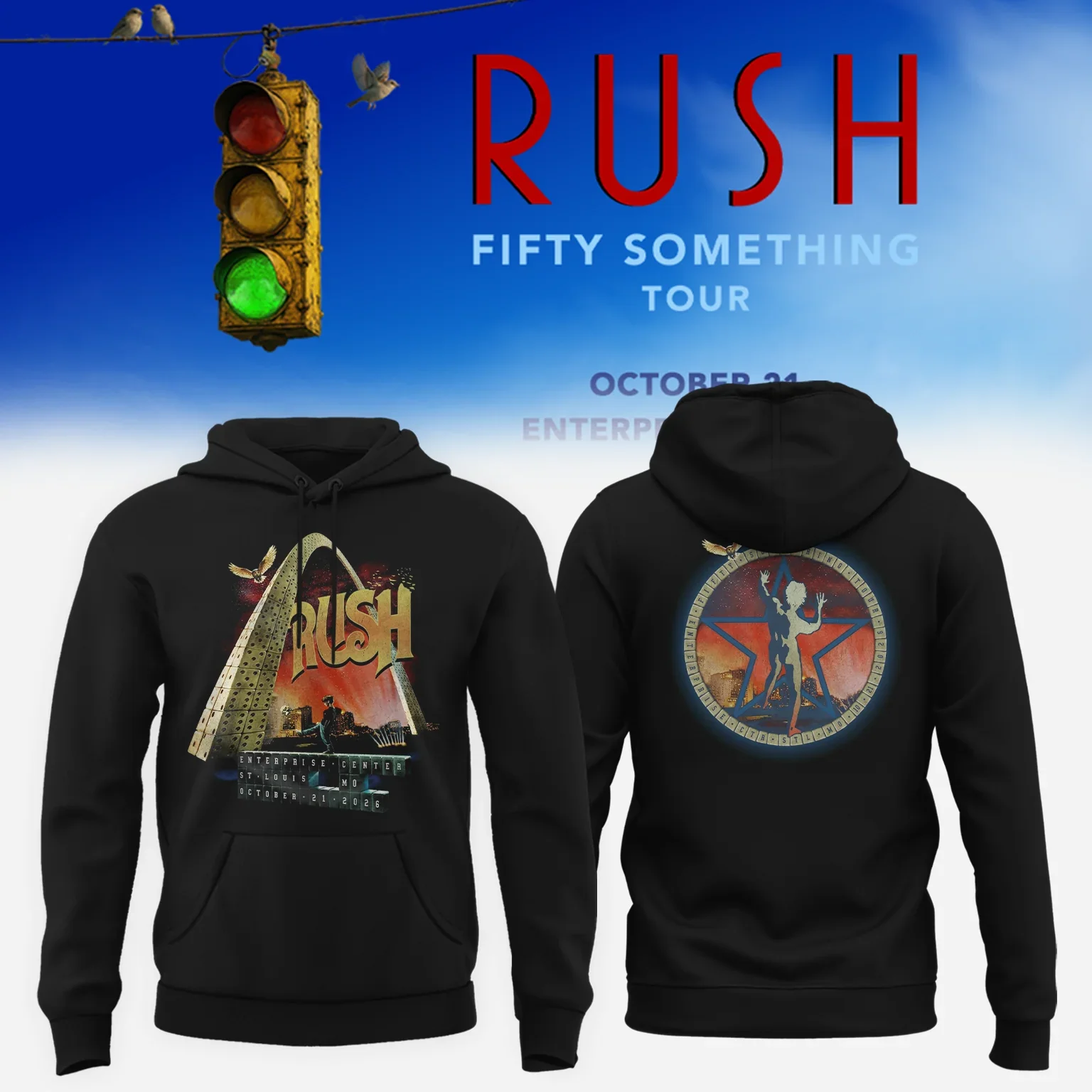 Rush Merch Fifty Something Tour 2026 Hoodie Rush Clothing Gift For Rock Enthusiasts