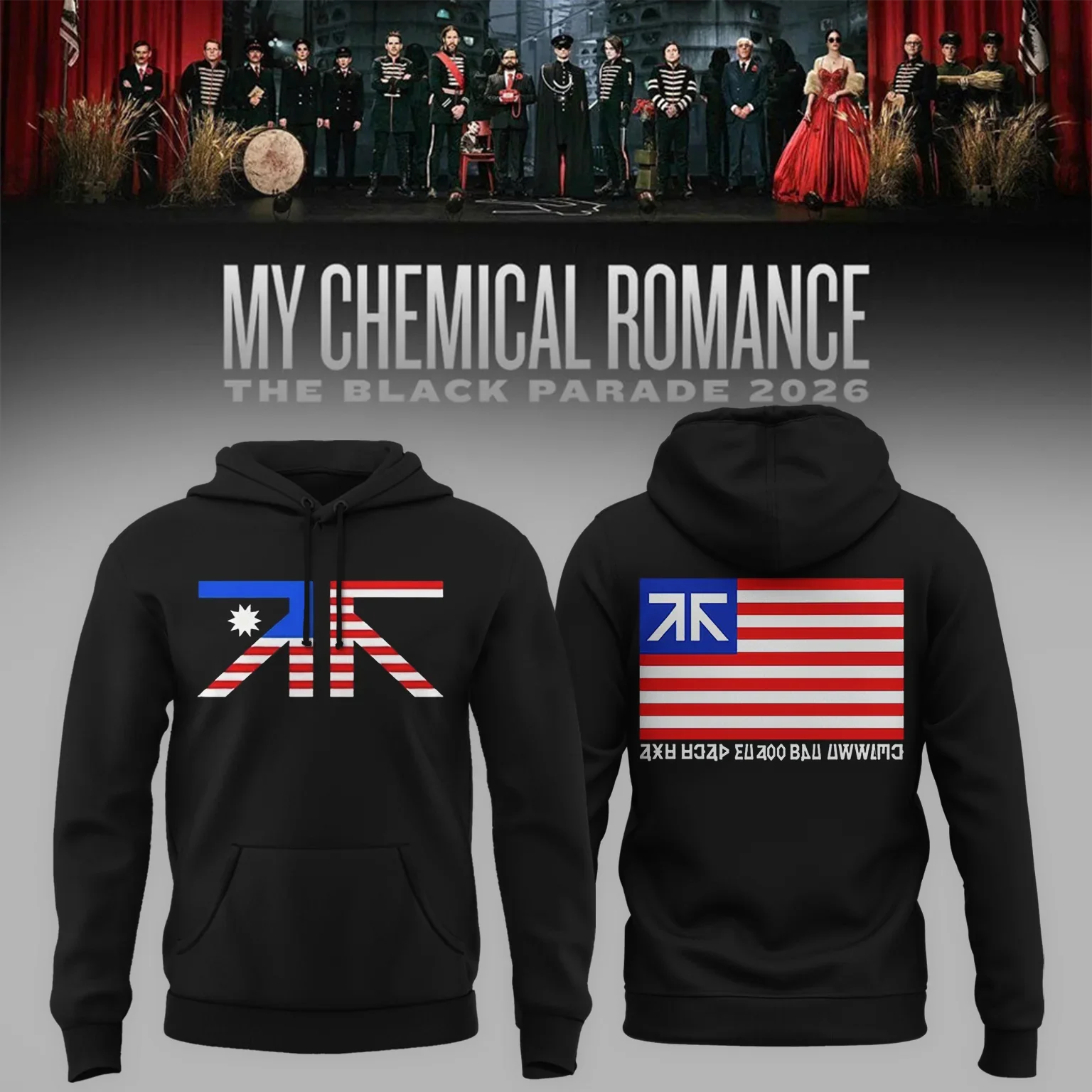 My Chemical Romance Merch The Black Parade 2026 Tour Hoodie My Chemical Romance Apparel