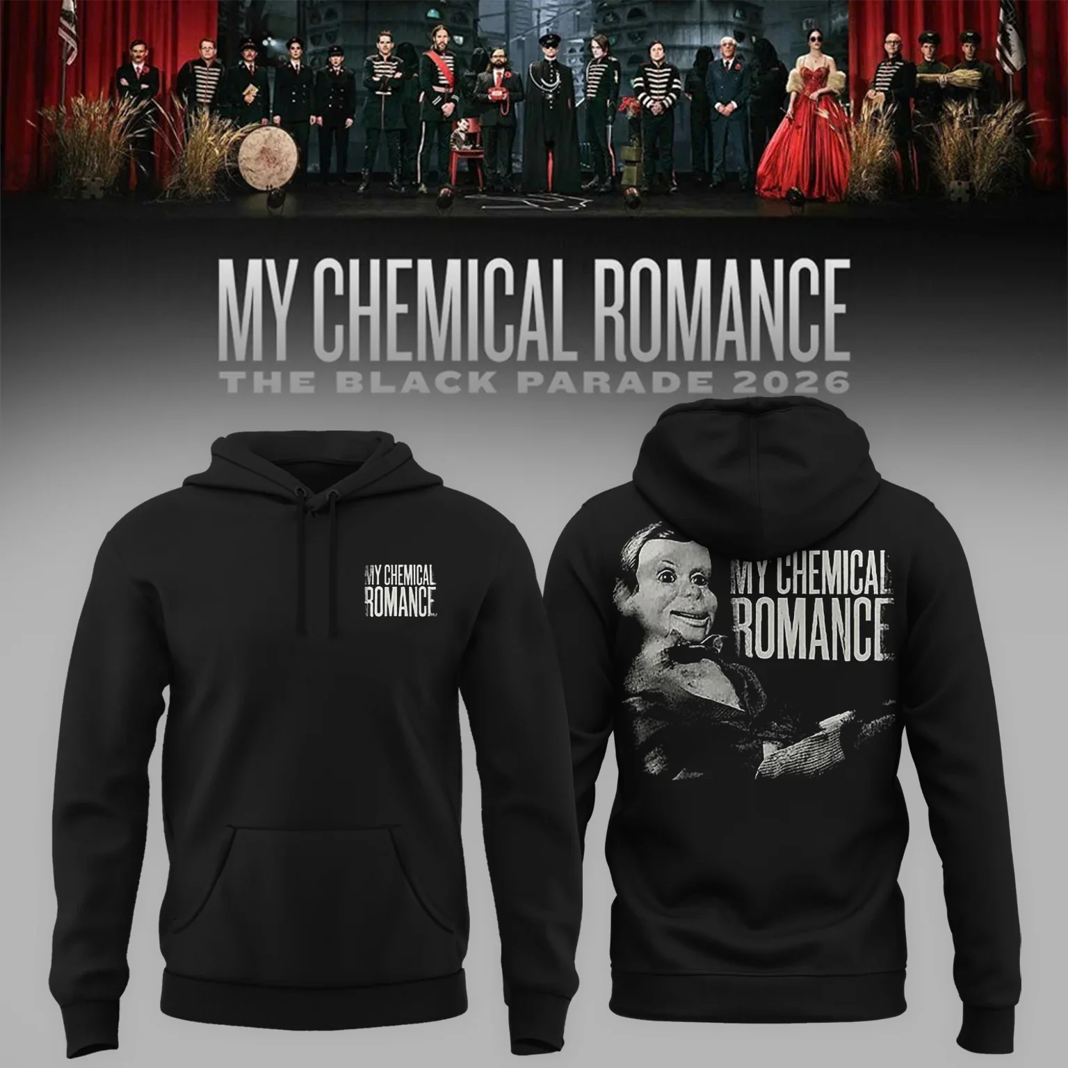 My Chemical Romance Merch The Black Parade 2026 Tour Hoodie Best Gift For Rock Lovers