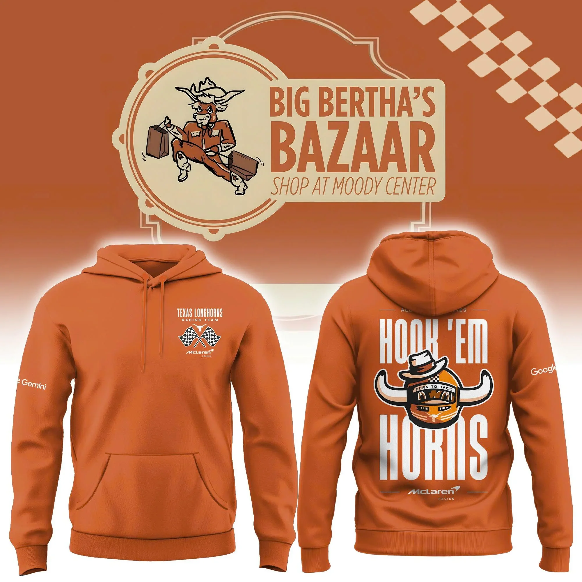 Texas Longhorns X McLaren Hook Em Horns Hoodie Texas Longhorns Fan Apparel Best Gifts