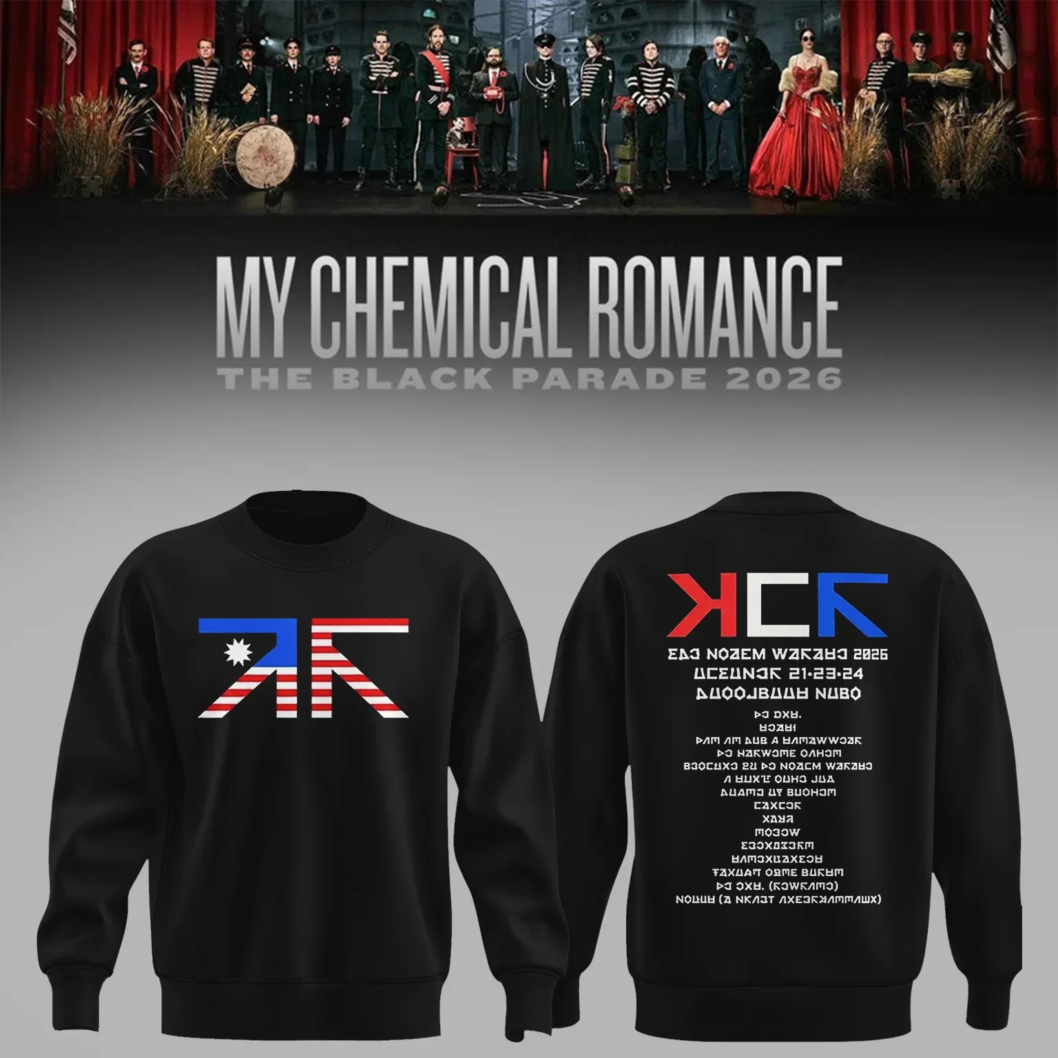 My Chemical Romance Merch The Black Parade 2026 Tour Sweatshirt Best Fan Gifts