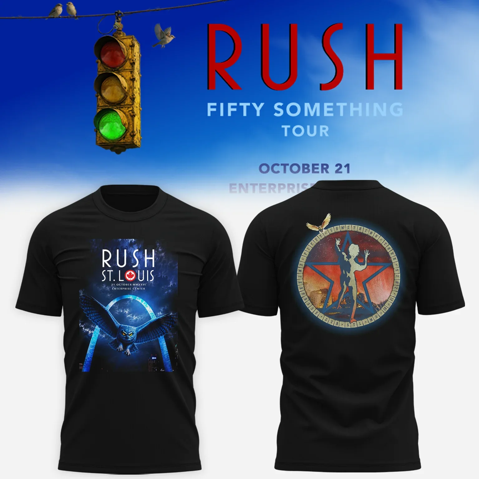 Rush Merch Fifty Something Tour 2026 T-Shirt Rush Clothing Cool Gifts For Rock Lovers