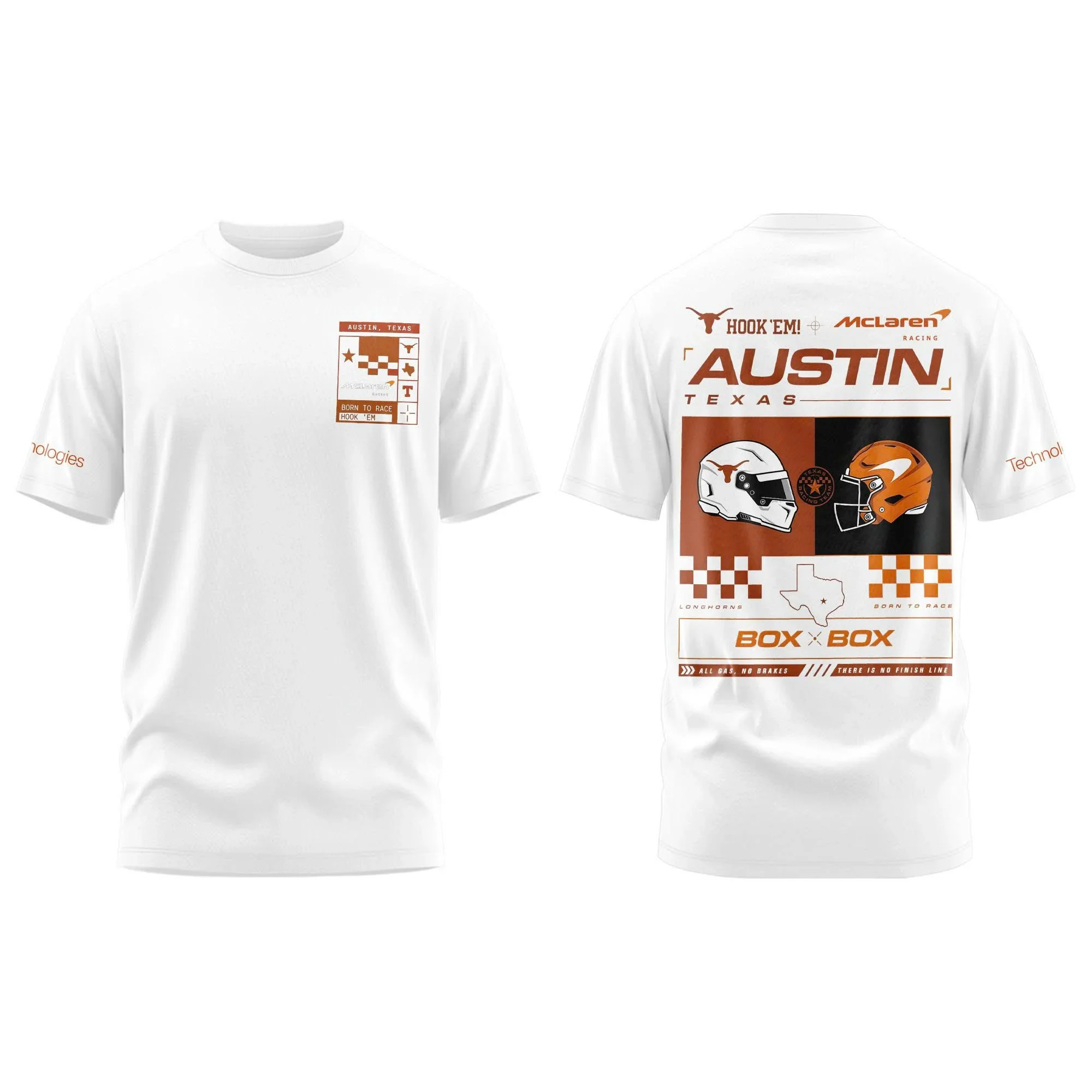 Texas Longhorns Merch X McLauren Outerstuff Finish Line T-Shirt Texas Longhorns Apparel