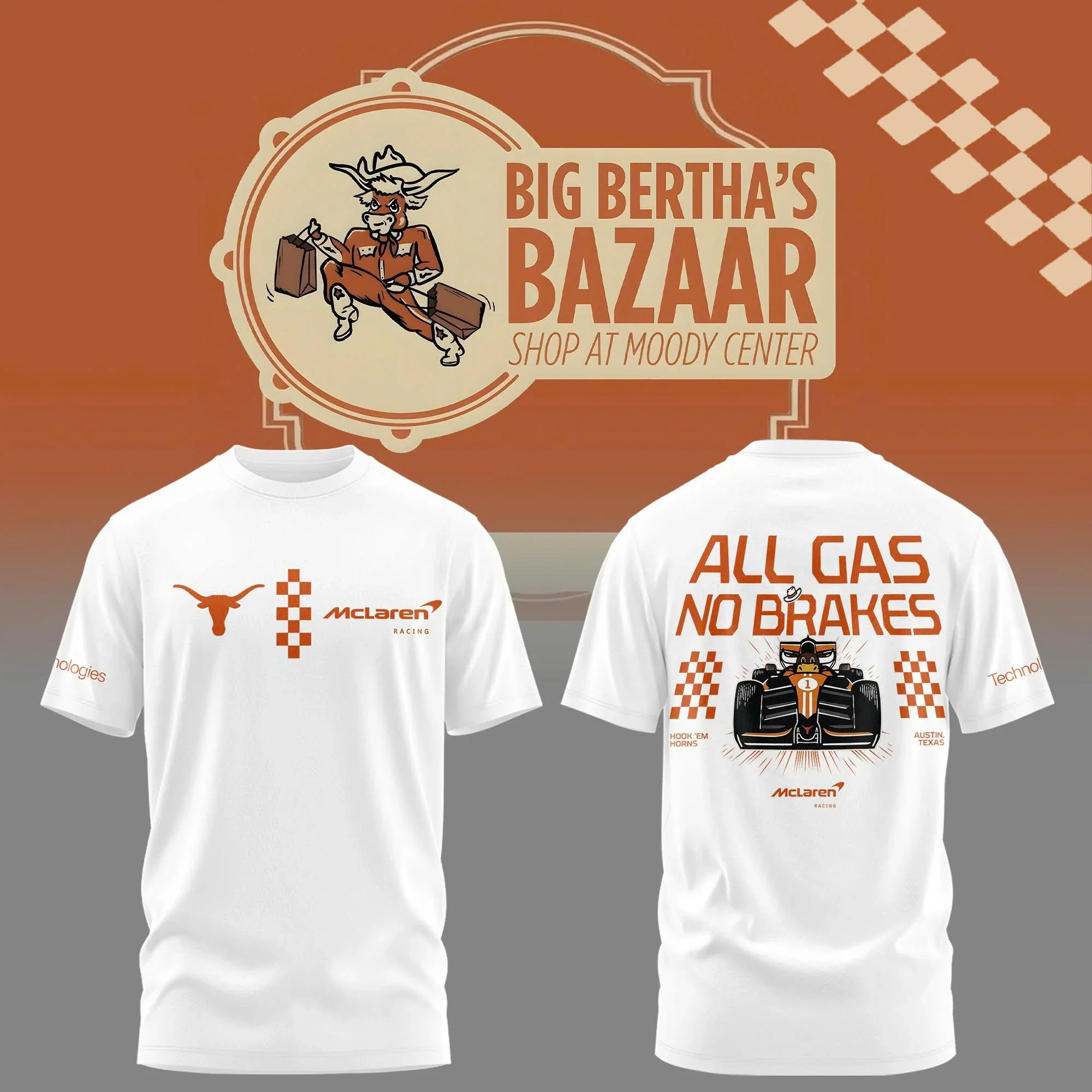 Texas Longhorns X McLauren Outerstuff Finish Line T-Shirt Texas Longhorns Gear Best Fan Gifts