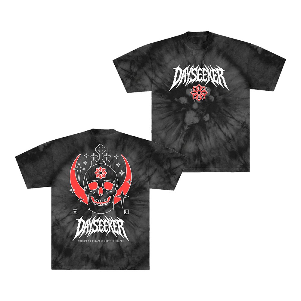 Dayseeker Store Merch Red Moon Skull T-Shirt Dayseeker Apparel Presents For Metalheads