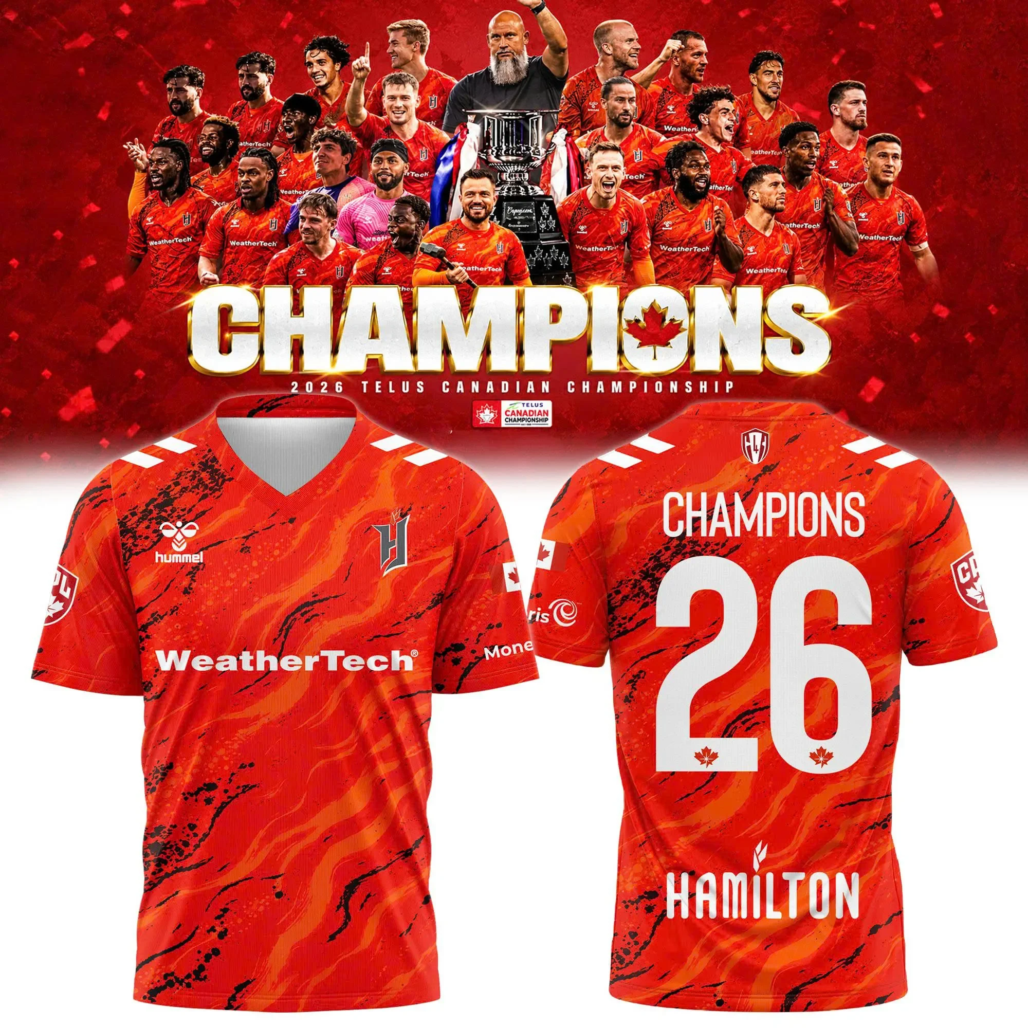 Forge FC Hamilton 2026 TELUS Canadian Championship Winners Jersey Gift For Soccer Lovers