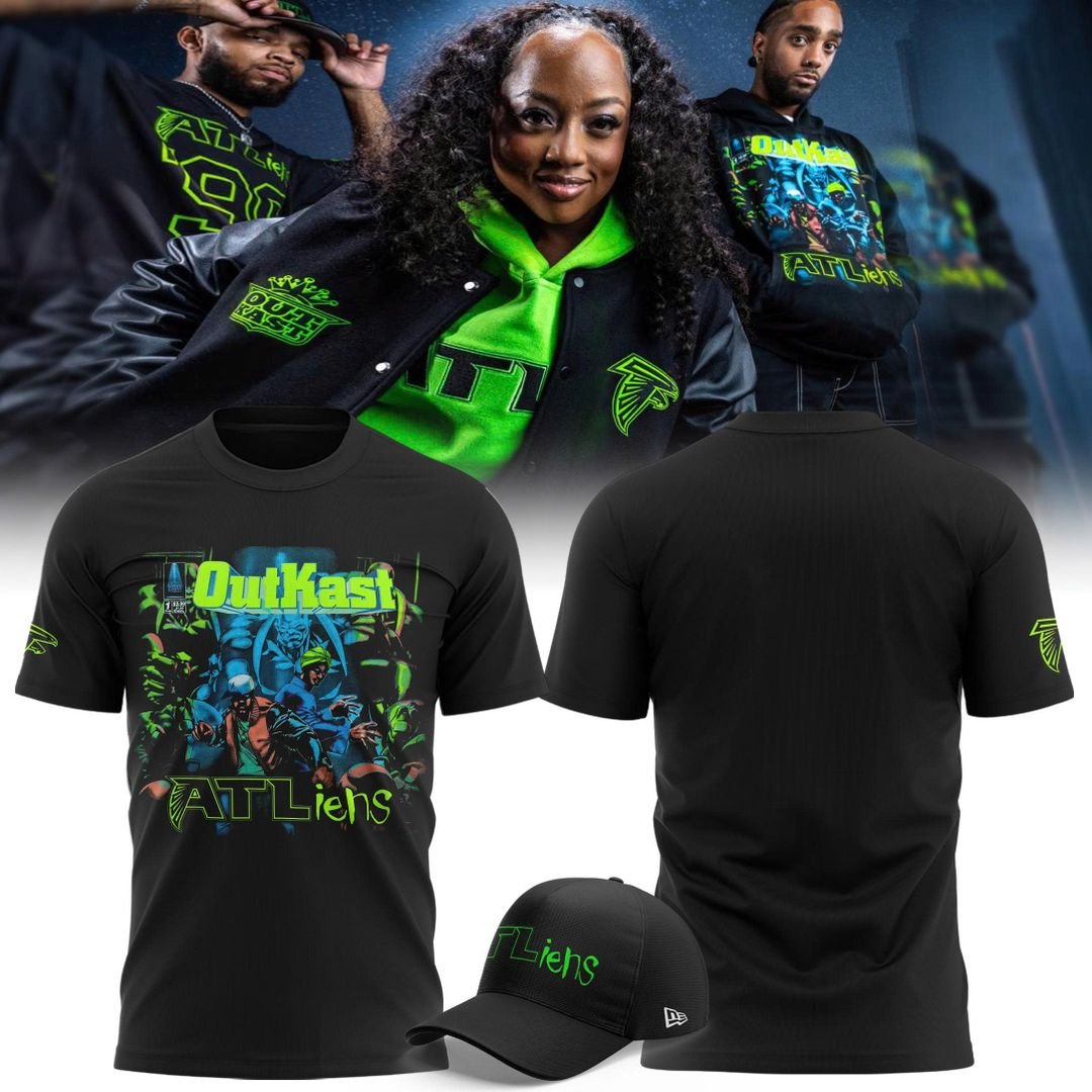 OutKast x Atlanta Falcons 30th Anniversary ATLiens Album T-Shirt Best Gifts For Outkast Lovers