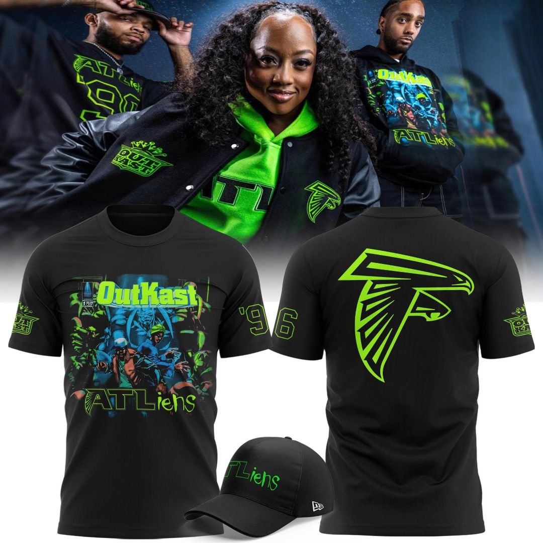 OutKast x Atlanta Falcons 30th Anniversary ATLiens Album T-Shirt Best Presents For Football Lovers