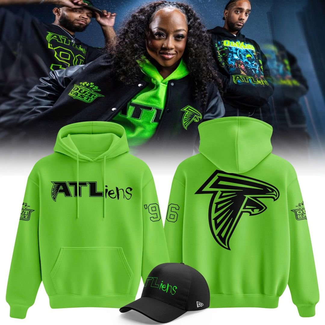 OutKast x Atlanta Falcons 30th Anniversary ATLiens Album Hoodie OutKast Hooded Sweatshirt